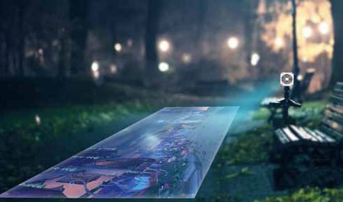 Good price 1000lm Portable 3D Mini Pico Projector For Bedroom Garden 120 Inch Waterproof online
