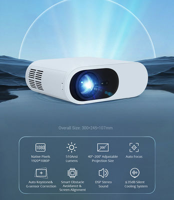 Good price Portable Commercial Movie DLP Cinema Projector 510ansi DMD Chip online