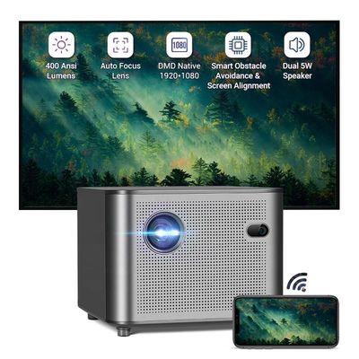 Good price Airplay 4K WiFi Mini Pico Projector Bluetooth 400 ANSI 1080P 30DB online